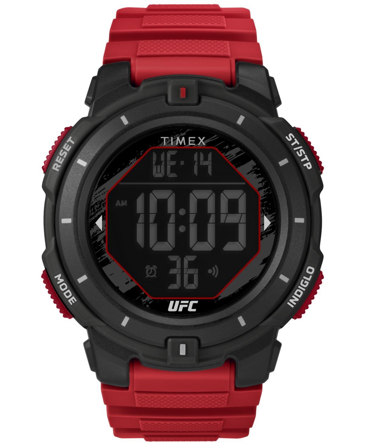 Timex Mens Ufc Rumble Digital Red Polyurethane Strap 50mm Round Watch Product Image