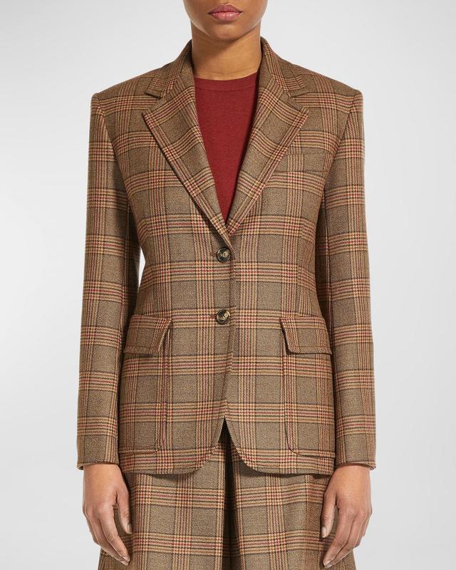 Weekend Max Mara Dorico Plaid Virgin Wool Jacket Product Image