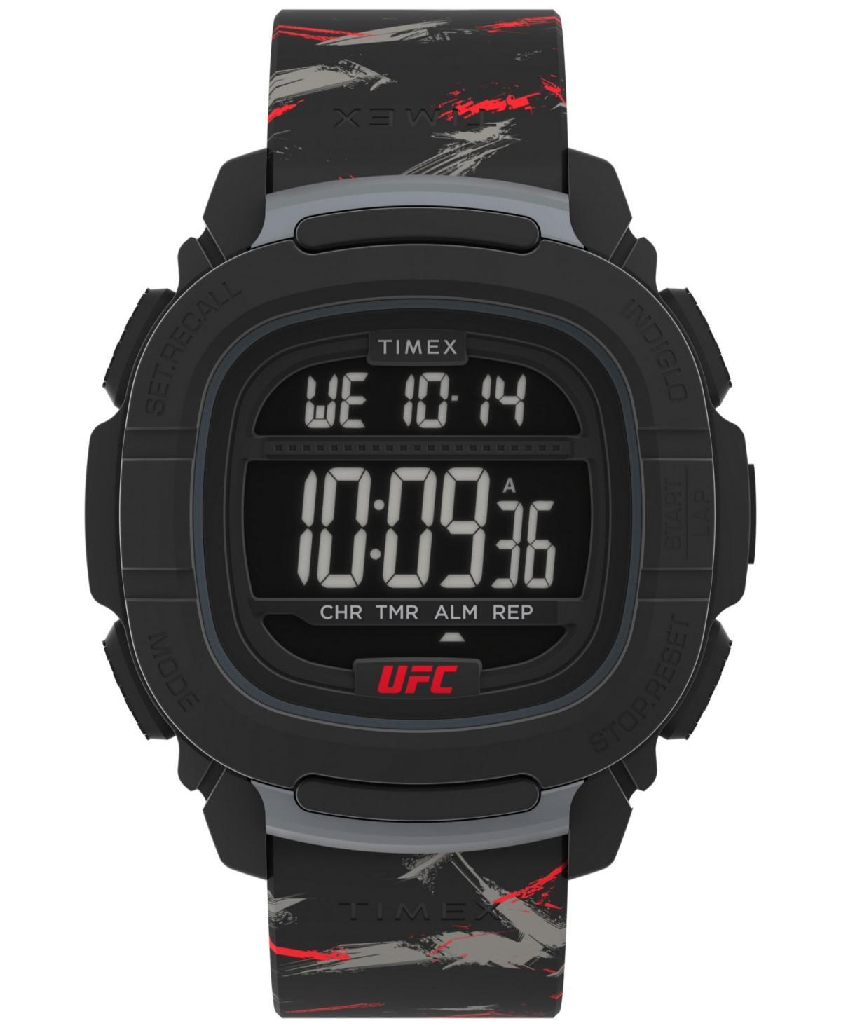 Timex Ufc Mens Shockxl Digital Black Polyurethane Watch, 47mm Product Image