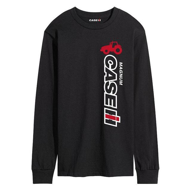 Mens Case IH Vertical Logo Long Sleeve Graphic Tee Black Product Image