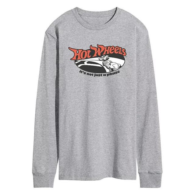 Mens Hot Wheels Its Not Just A Phase Drive Long Sleeve Graphic Tee Grey Gray Product Image