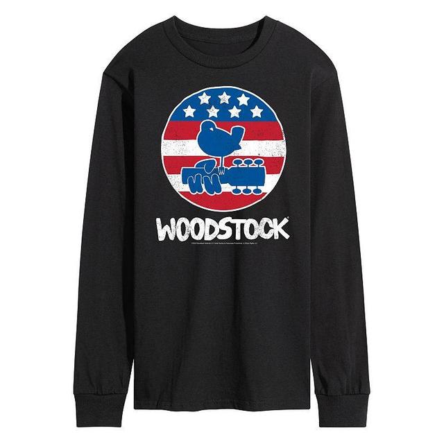 Mens Woodstock Americana Long Sleeve Graphic Tee Product Image