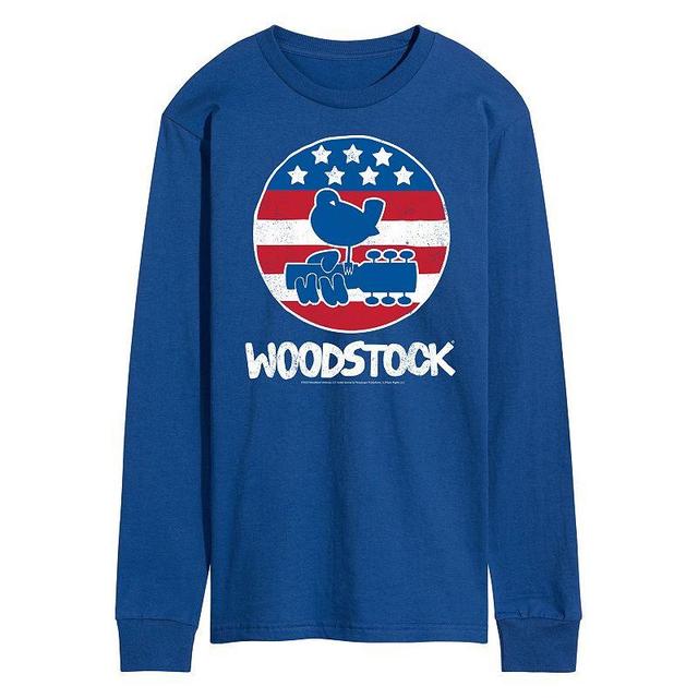 Mens Woodstock Americana Long Sleeve Graphic Tee Product Image