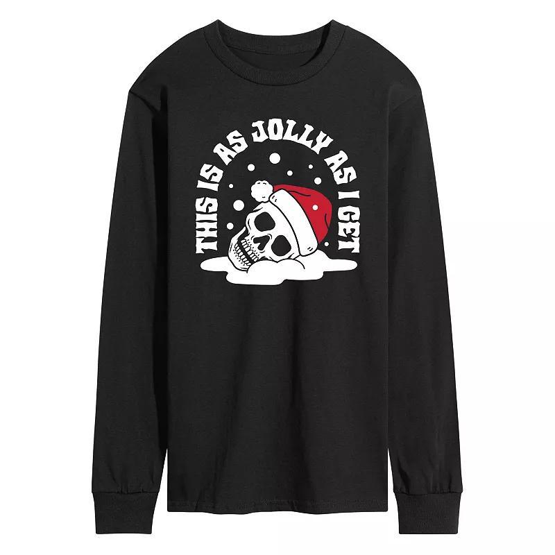 Mens Skeleton Jolly As I Get Long Sleeve Graphic Tee Product Image