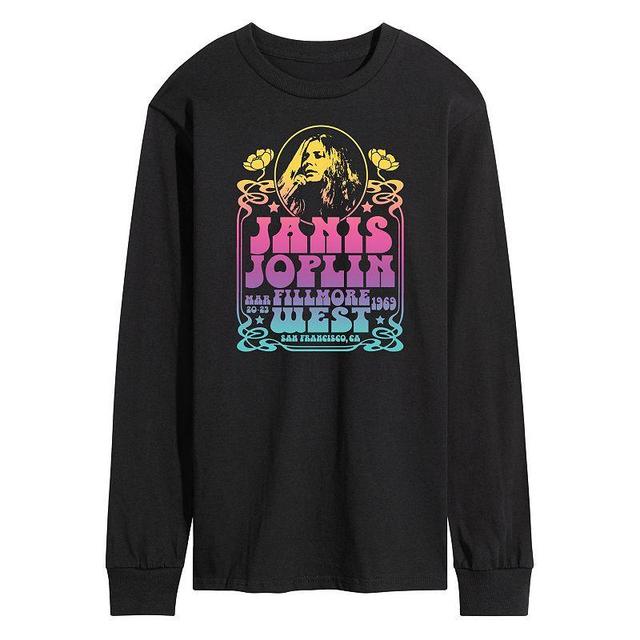 Mens Janis Joplin Fillmore Long Sleeve Tee Black Product Image