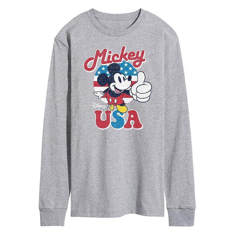 Disneys Mickey Mouse Mens USA Long Sleeve Graphic Tee Product Image