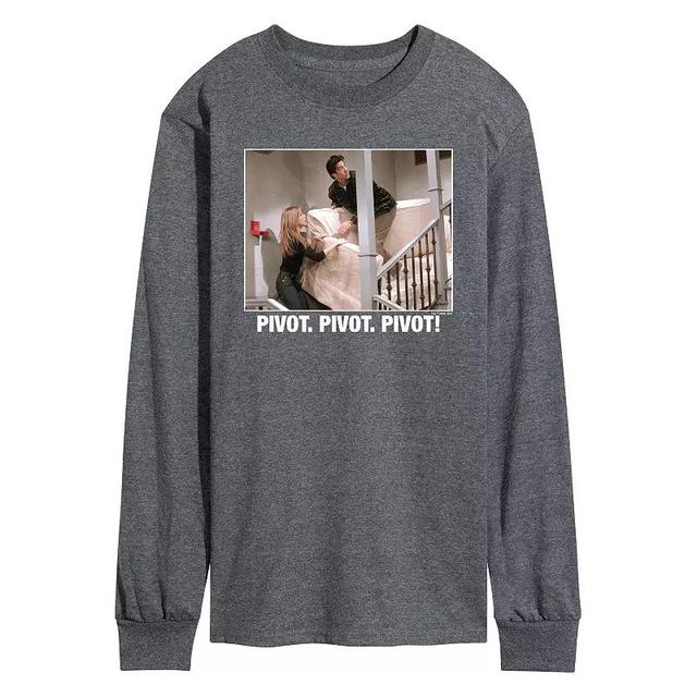 Mens Friends Pivot Long Sleeve Graphic Tee Blue Product Image