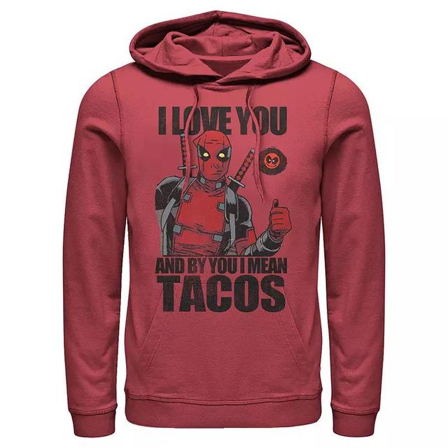 Marvels Deadpool I Love You And By You I Mean Tacos Mens Graphic Hoodie Product Image