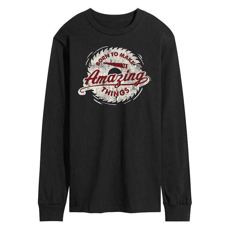 Mens Born To Make Amazing Things Long Sleeve Tee Product Image