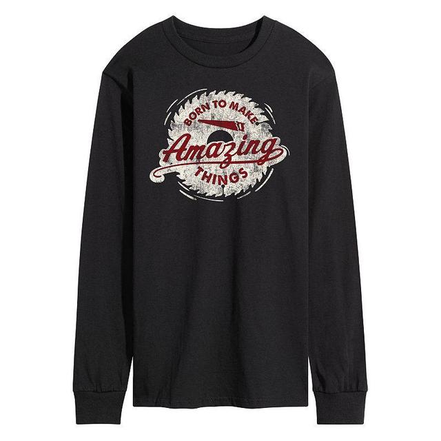 Mens Born To Make Amazing Things Long Sleeve Tee Product Image