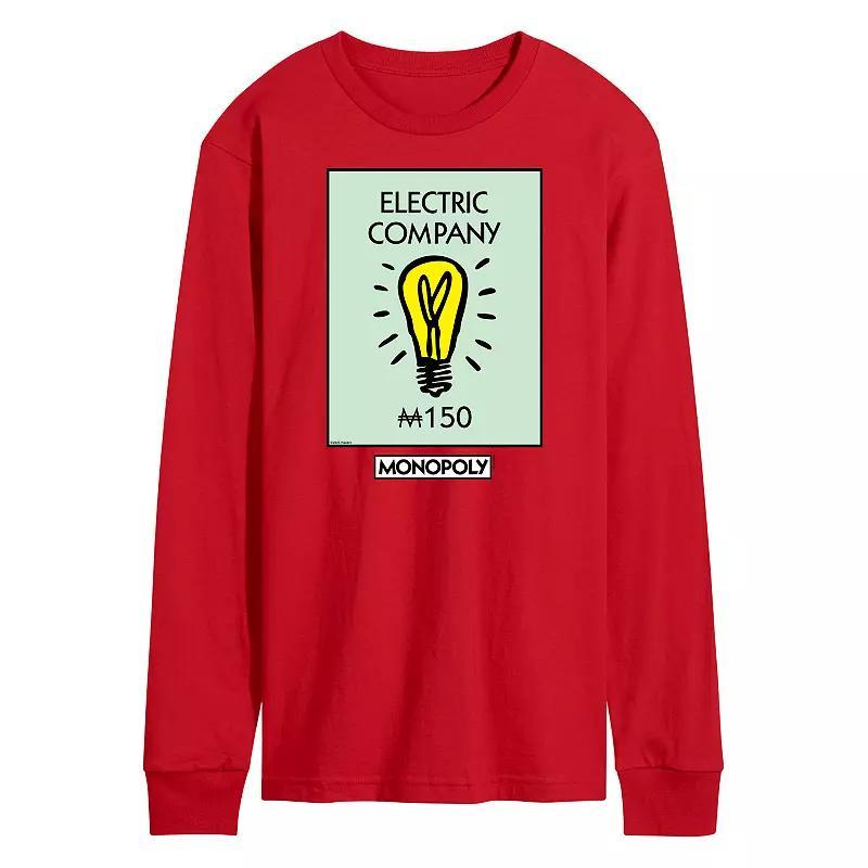 Mens Monopoly Electric Company Long Sleeve Graphic Tee Product Image