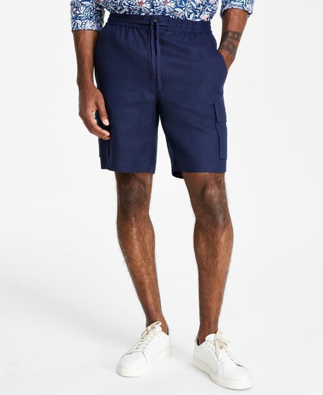 Club Room Mens Regular-Fit Linen Cargo Shorts, Created for Macys Product Image