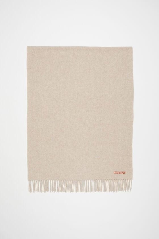 Fringe wool scarf - oversized Product Image