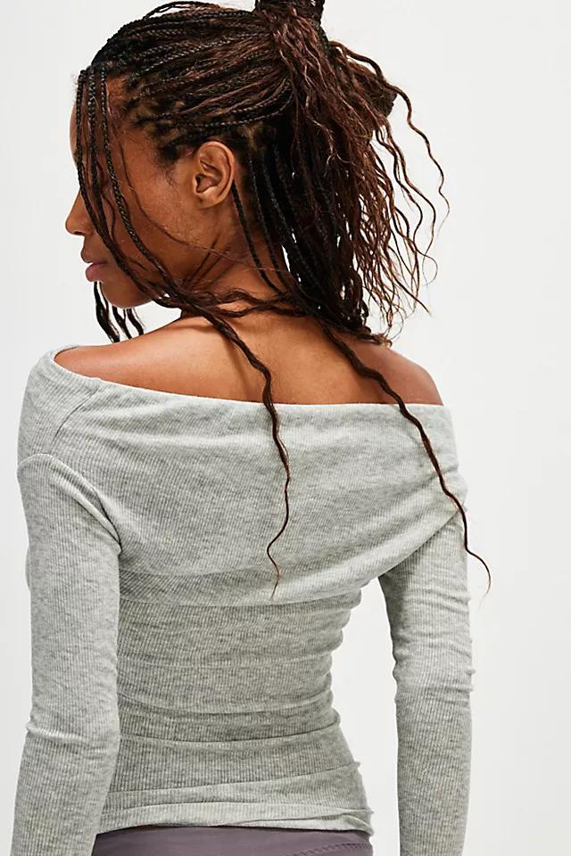 Big Love Rib Off The Shoulder Long Sleeve Product Image