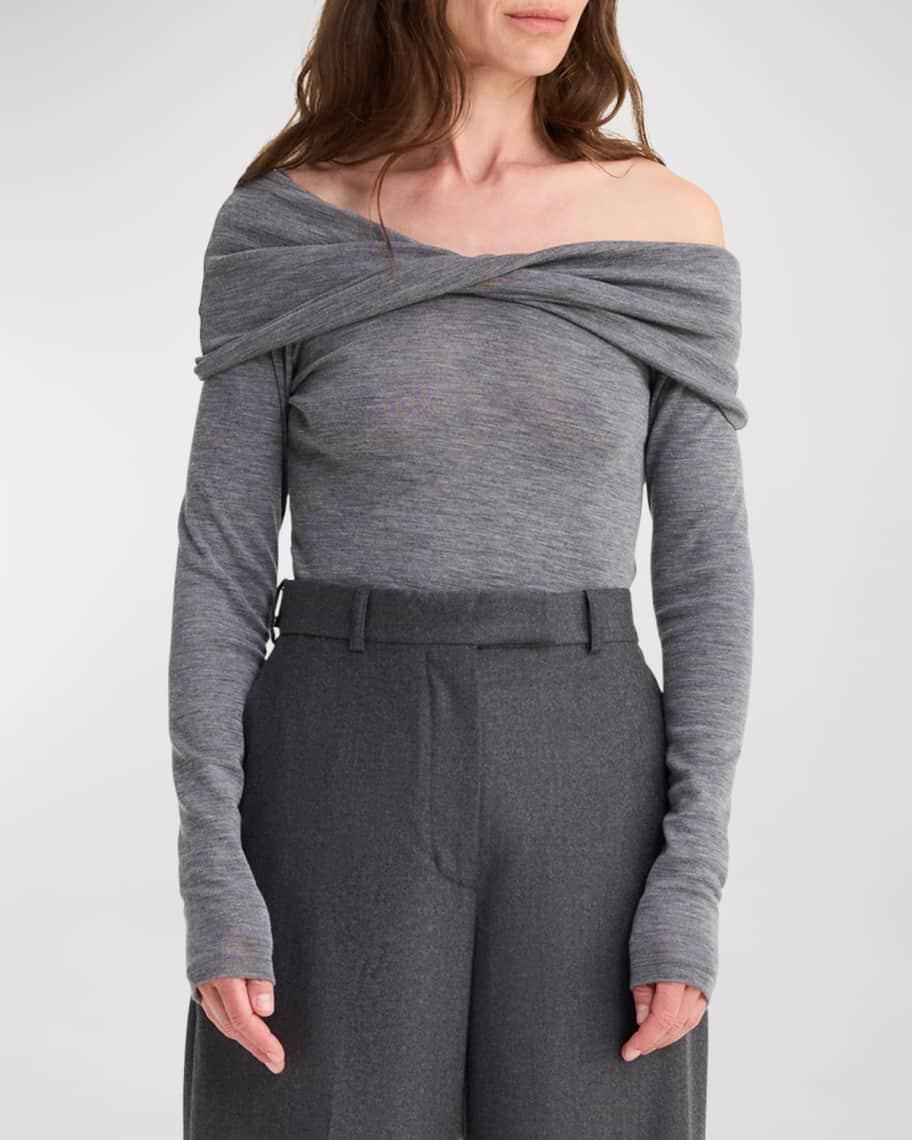 Long-Sleeve Off-The-Shoulder Top Product Image