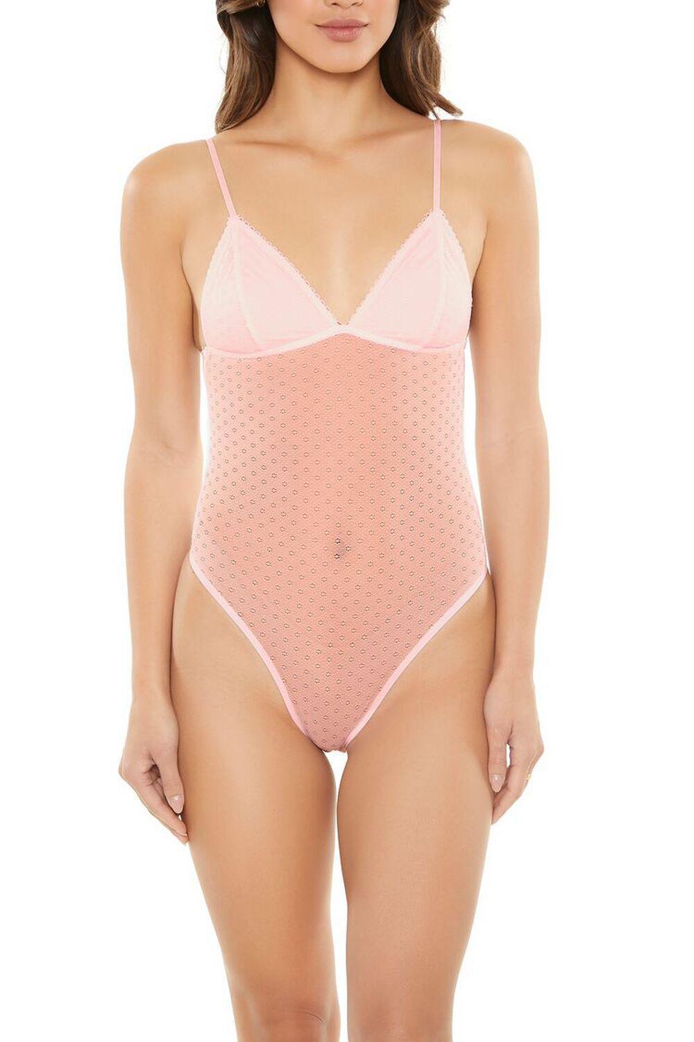 Sheer Textured Lingerie Bodysuit | Forever 21 Product Image