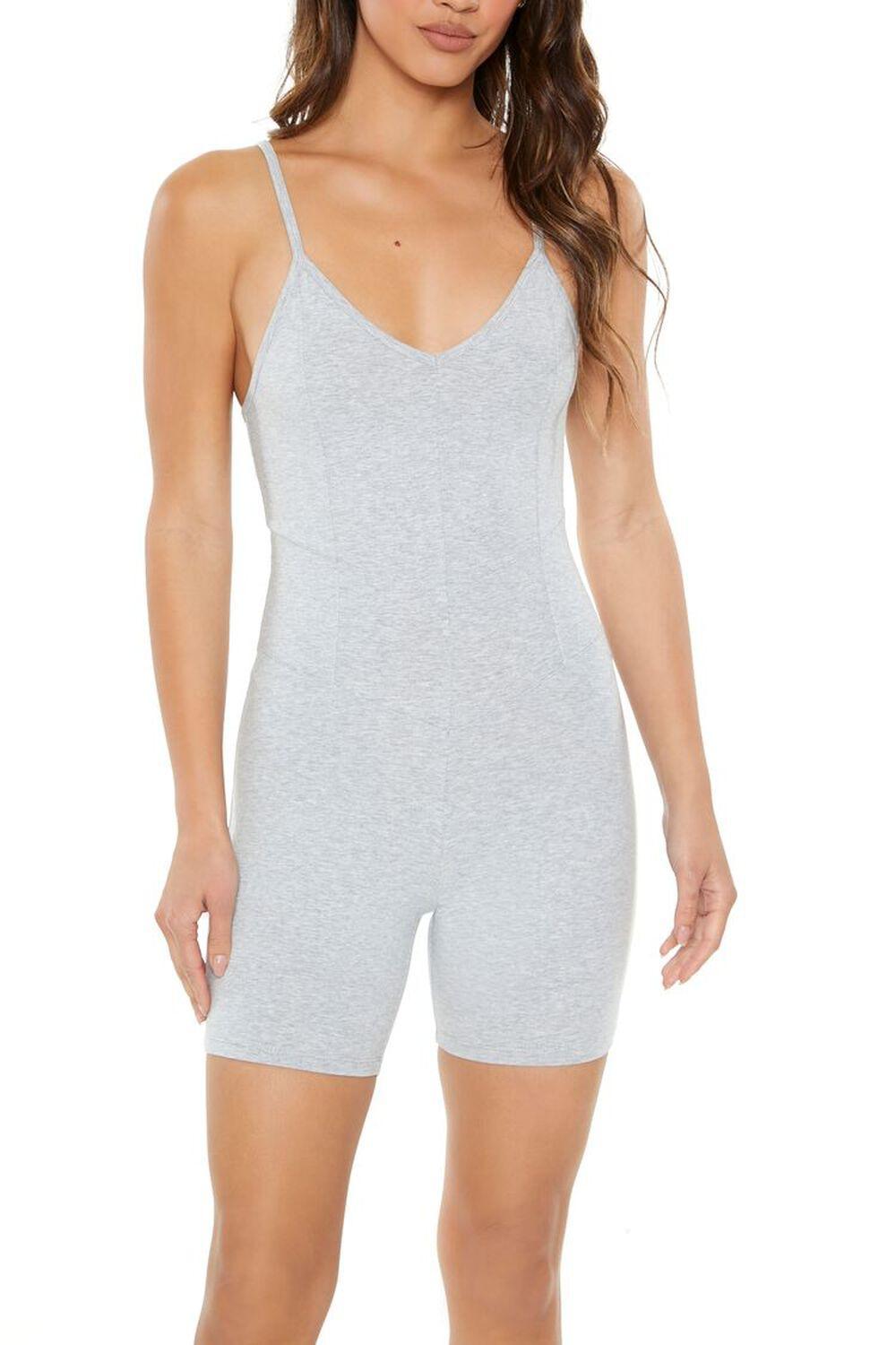 Active Heathered Cami Romper | Forever 21 Product Image