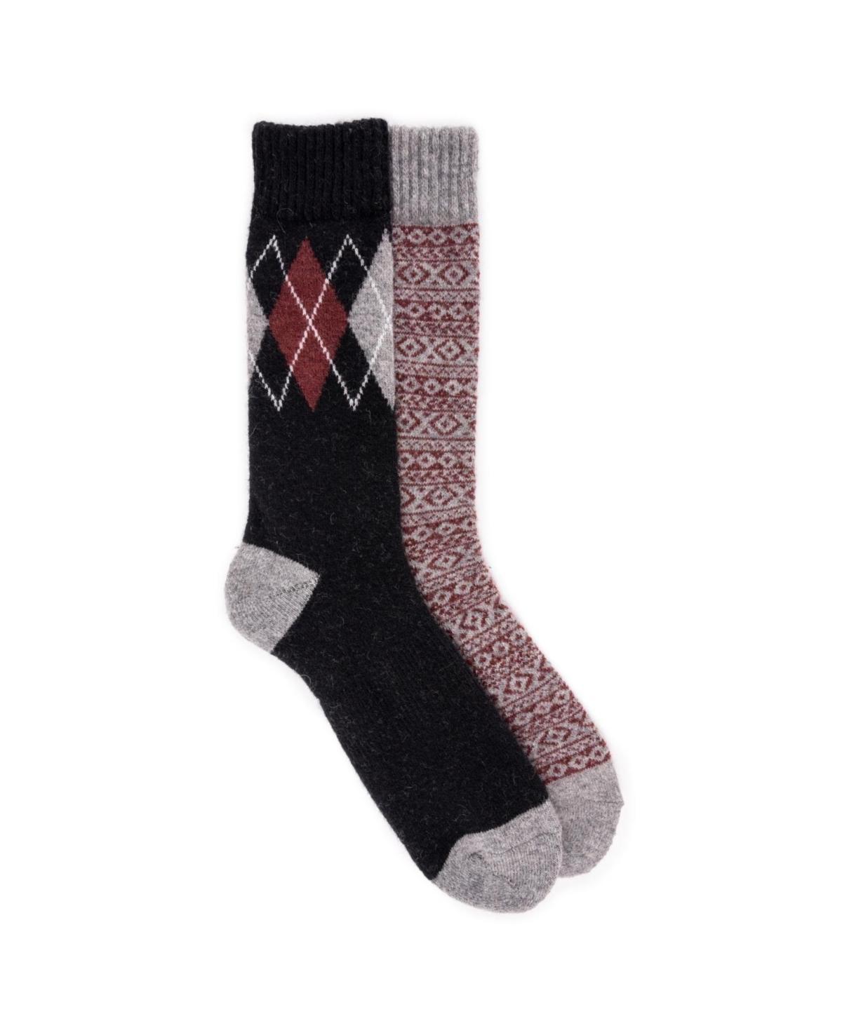 Mens MUK LUKS 2-Pack Wool Blend Boot Socks Product Image