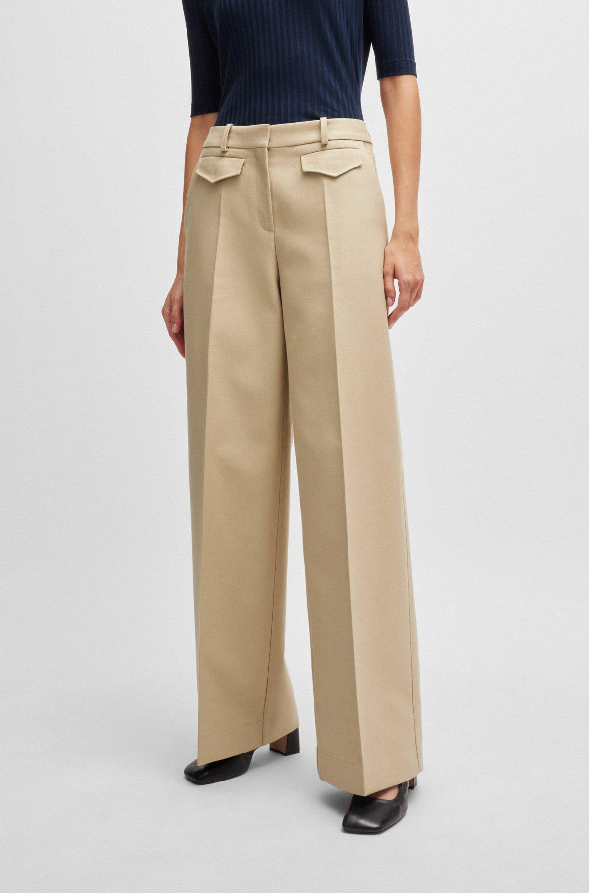 Relaxed-fit trousers in a cotton blend product image