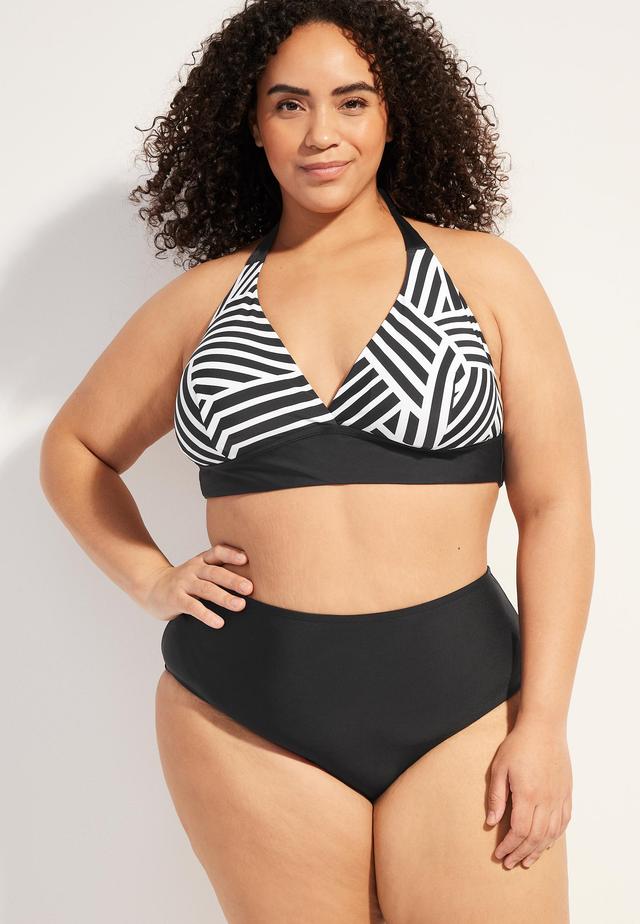 Maurices Plus Size Womens Geo Halter Triangle Swim Top Size 2X Product Image