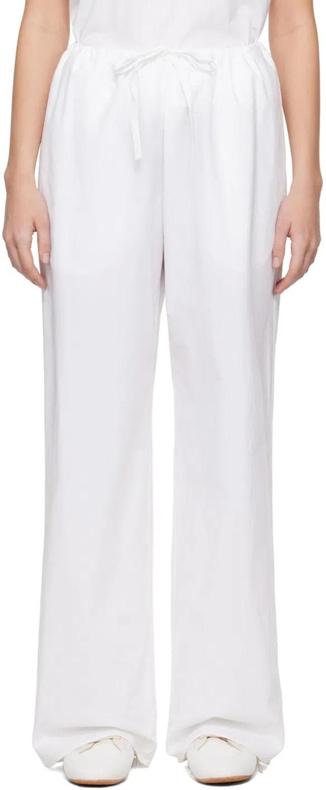 Jugi Poplin Cropped Pants In Off White Product Image