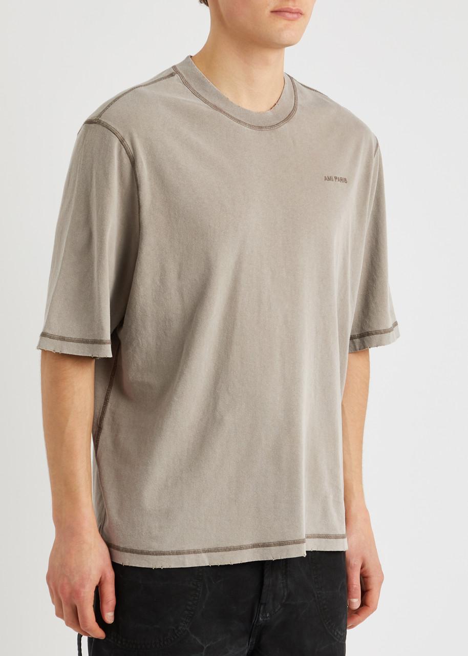 AMI ALEXANDRE MATTIUSSI Fade Out T-shirt In Grey Product Image