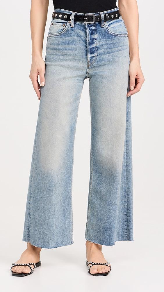 RE/DONE High Rise Wide Leg Crop Jeans | Shopbop Product Image