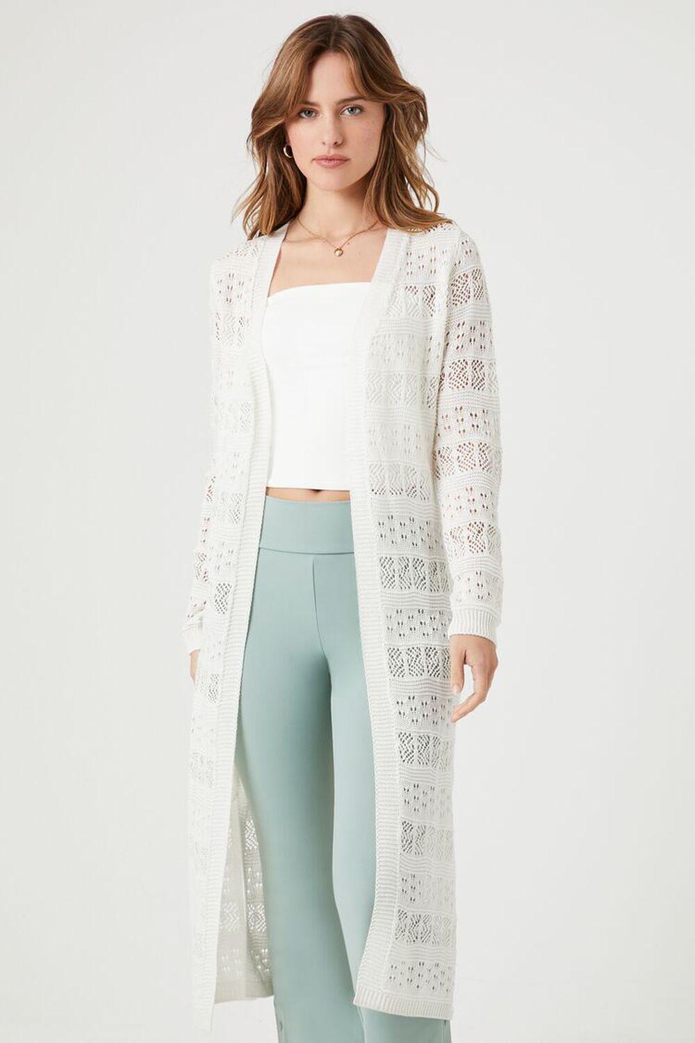 Open-Knit Duster Cardigan Sweater | Forever 21 Product Image