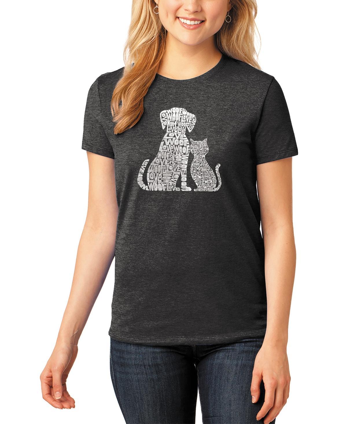 Womens Premium Blend Word Art Dogs and Cats T-shirt Product Image