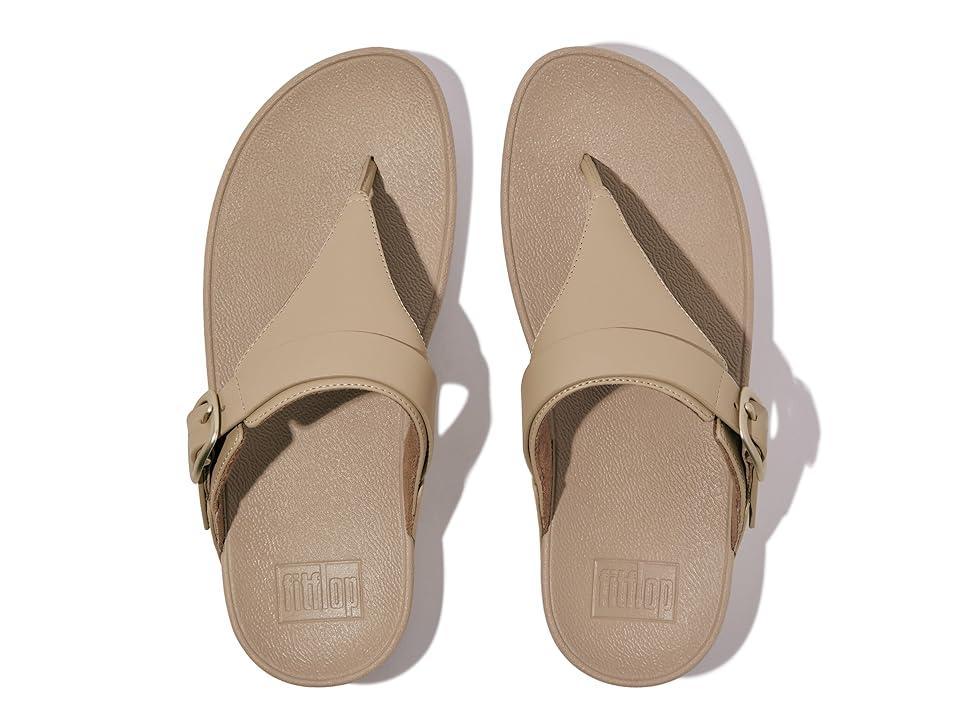 FitFlop Lulu Adjustable Leather Toe-Post Sandals (Latte ) Women's Sandals Product Image