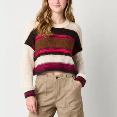 Arizona Juniors Womens Crew Neck Long Sleeve Pullover Sweater Product Image