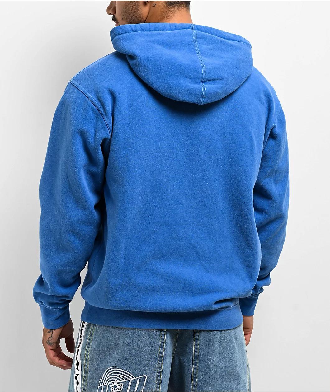 A.LAB Y2K Varsity Blue Zip Hoodie Product Image