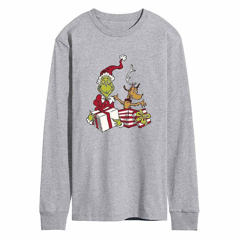 Mens The Grinch & Max Tee Dark Grey Product Image