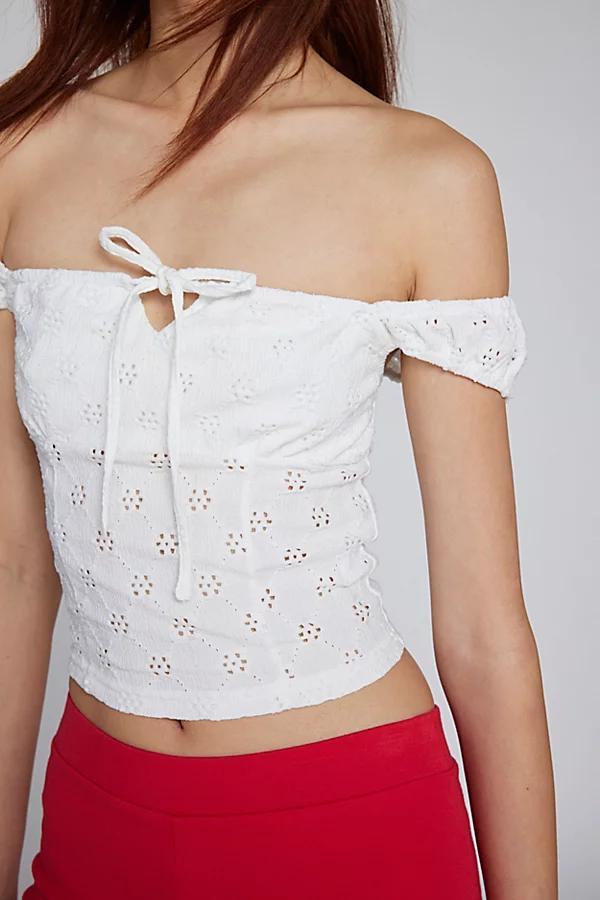 Kimchi Blue Anais Eyelet Top Womens at Urban Outfitters Product Image