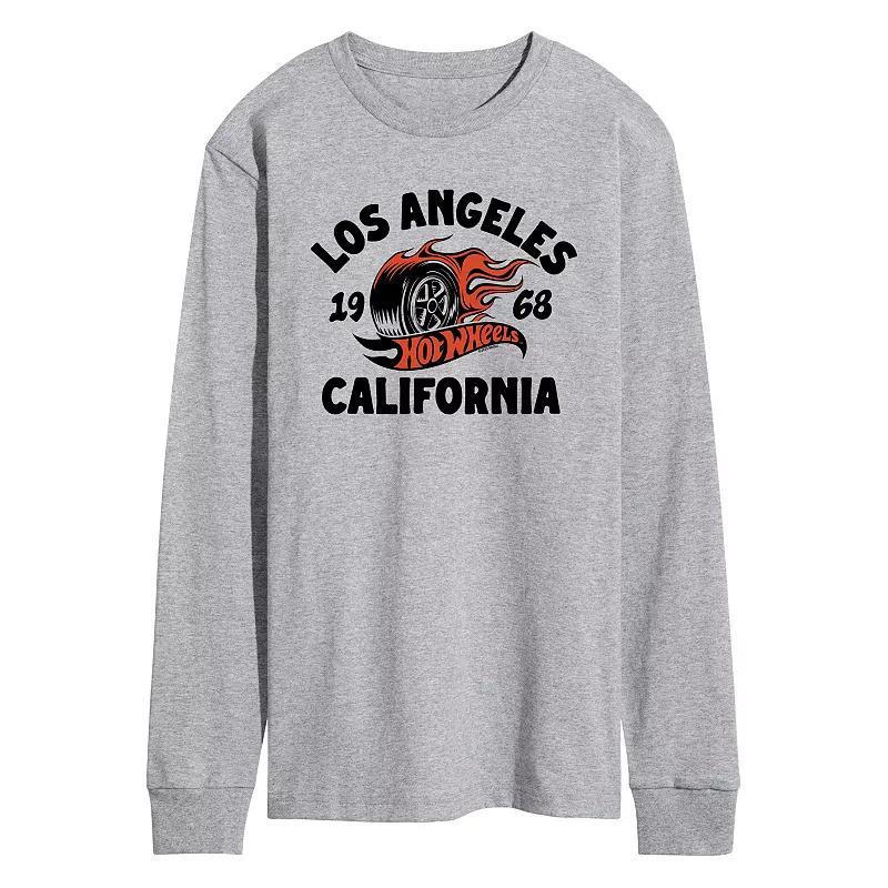 Mens Hot Wheels Los Angeles 68 Long Sleeve Graphic Tee Grey Gray Product Image