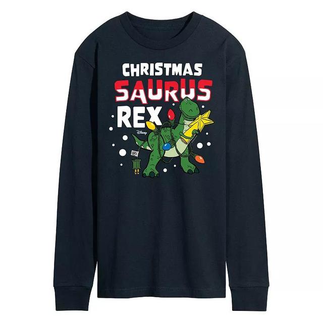 Disney / Pixars Toy Story Christmas Saurus Rex Long Sleeve Graphic Tee, Mens Product Image