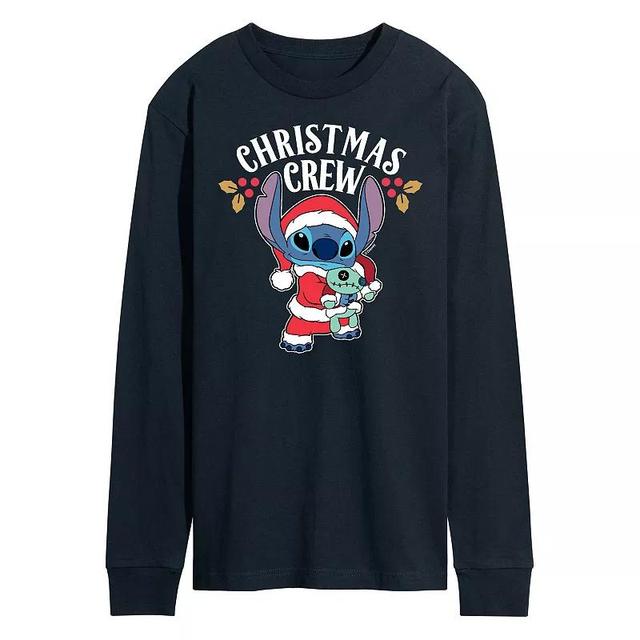 Disneys Lilo & Stitch Christmas Crew Tee, Mens Blue Product Image