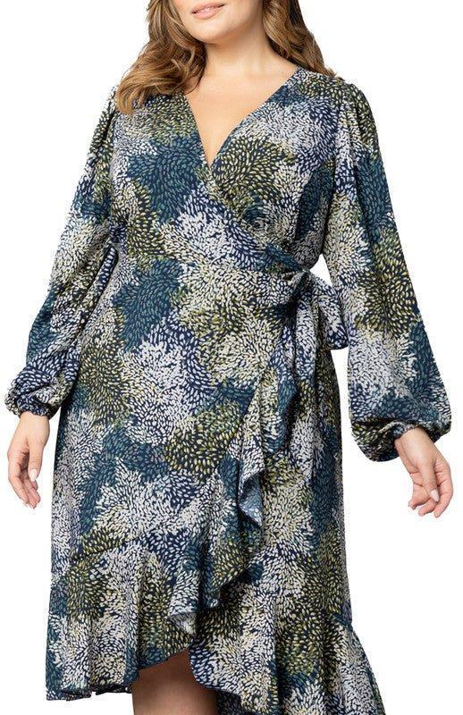 Julia Long Sleeve Wrap Dress - Plus Product Image