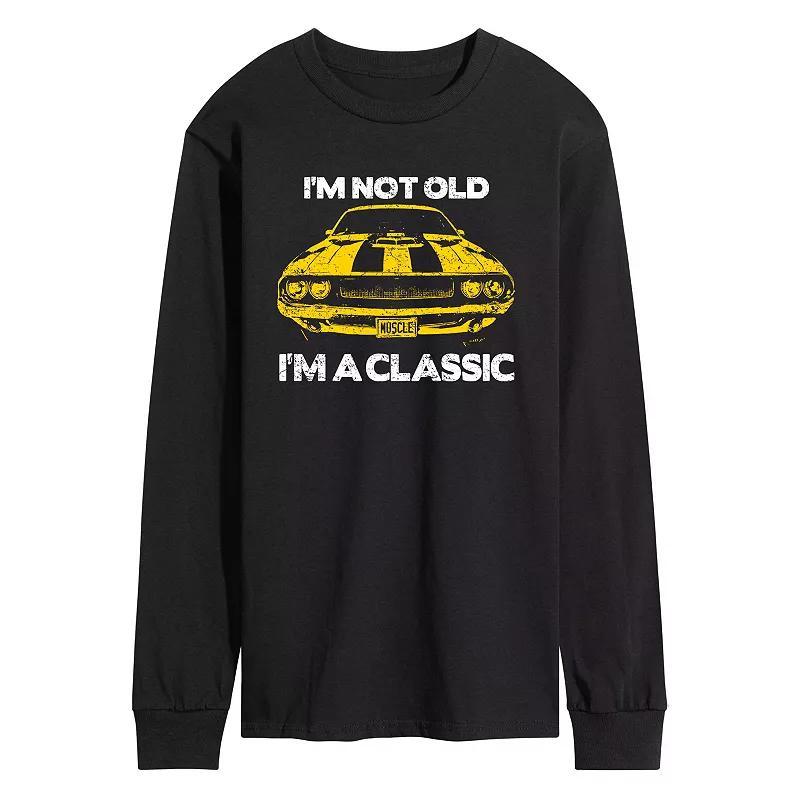 Mens Im Not Old Im Classic Long Sleeve Graphic Tee Black Product Image