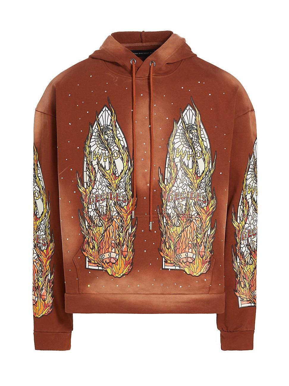 Mens Flame Glass Graphic Hoodie Product Image