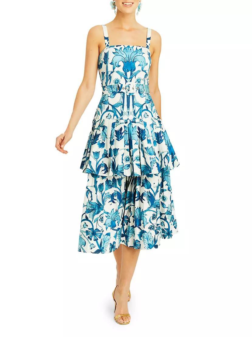 Virginie Floral Sleeveless Midi-Dress Product Image