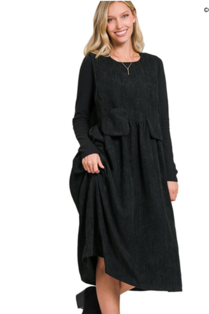 Corduroy Midi Dress Product Image