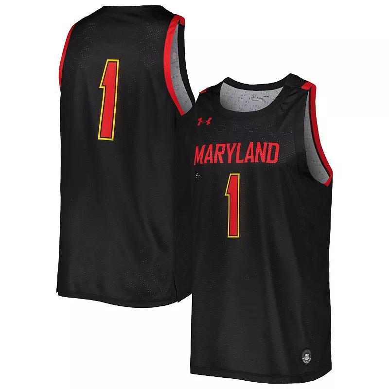 Mens Under Armour Maryland Terrapins Replica Basketball Jersey Product Image