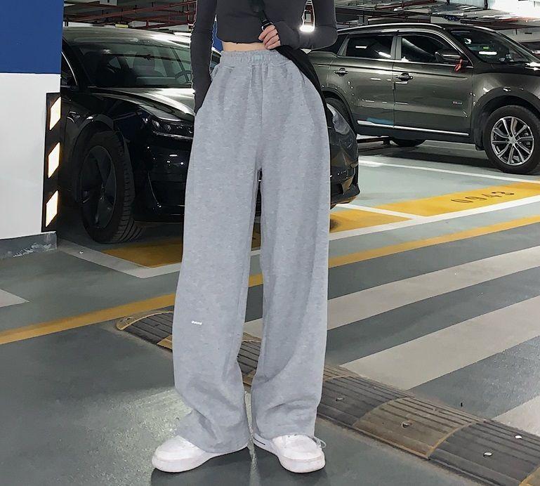 Plain Wide Leg Sweatpants product image