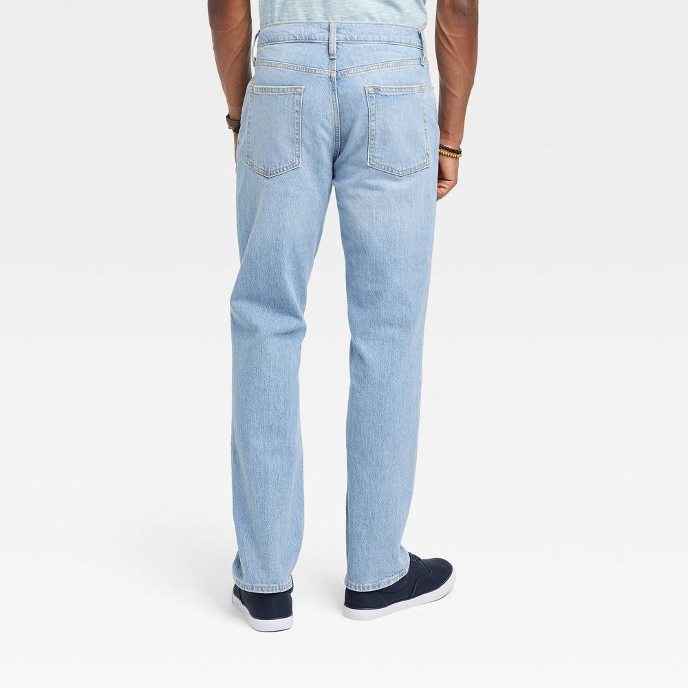 Men's Straight Fit Jeans - Goodfellow & Co™ Light Blue Denim 32x30 Product Image