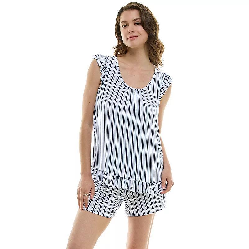 Petite Croft & Barrow 2-Piece Sleeveless Top and Sleep Shorts Set, Womens Product Image