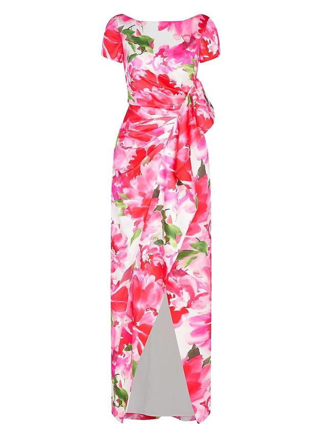 Kay Unger Franca Floral Column Gown Product Image