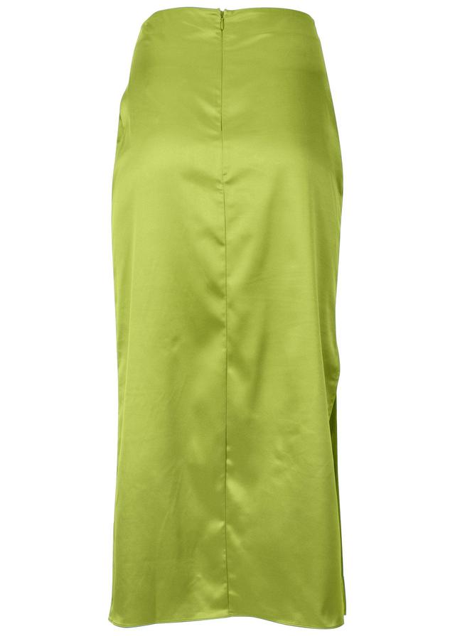 Midi Slip Skirt - Lime Product Image