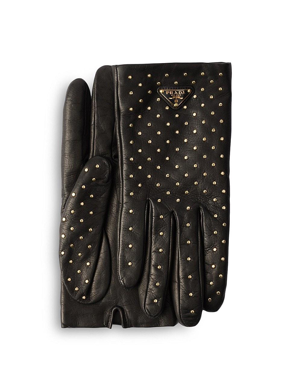 Womens Studded Nappa Leather Gloves product image