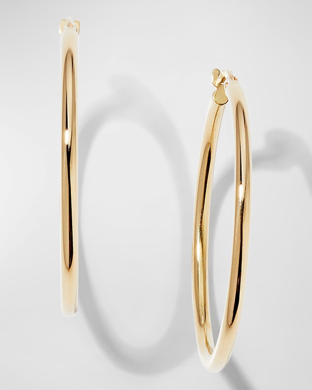 18K Yellow Gold Hoop Earrings/1.4 Product Image